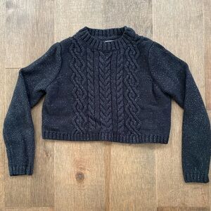 Rachel Zoe cable knit cropped sweater-Small (5/6)
